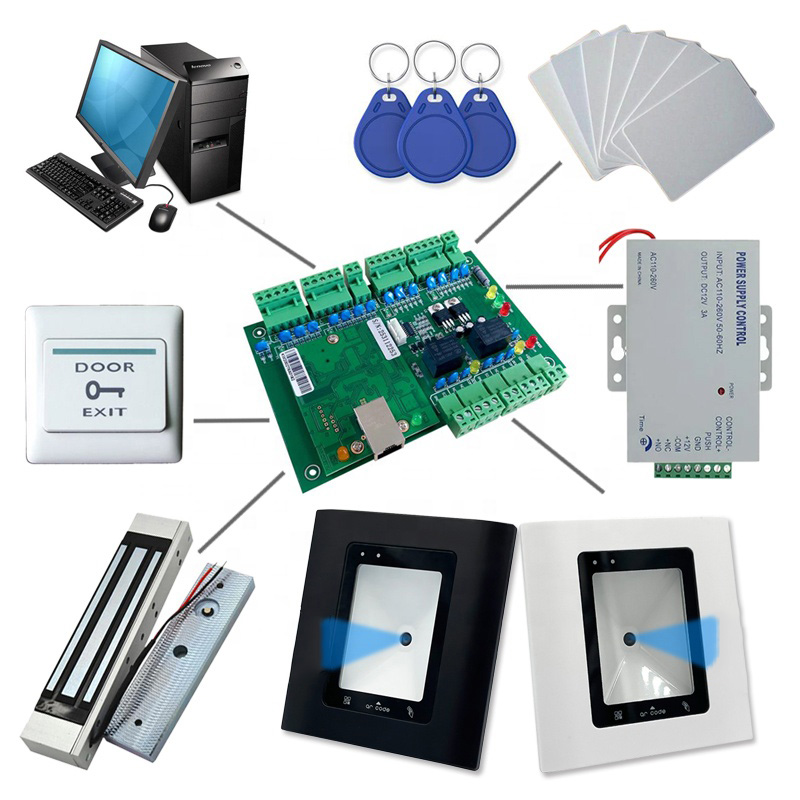 Smart Card Reader - RFID-Lesegerät QR-Code-Scanner Zugangskontroll-Kartenleser WG26/34, RS232, RS485,